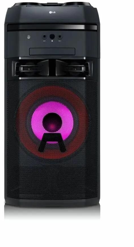 Музыкальный центр LG Xboom OL75DK, 600Вт, с караоке, с микрофоном, Bluetooth, FM, USB, CD, DVD, черный,