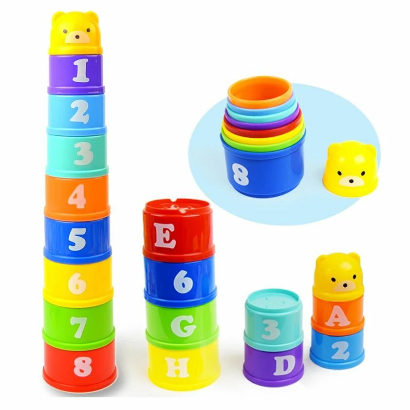 Развивающая игрушка для малышей / Пирамидка стаканчики / Игра обучающая для детей