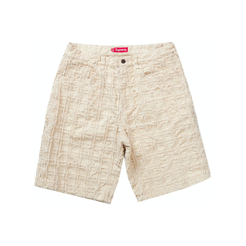 Supreme Frayed Patchwork Baggy Denim Short Natural (SS23) (Р. L) supreme jesus incense holder black ss23 р