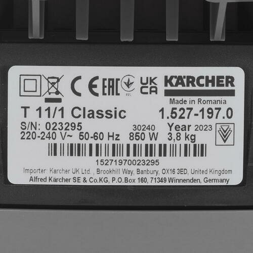 Пылесос для дома Karcher 11/1 Classic, 850 Вт, 11 л - фото №18