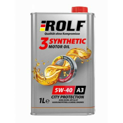 Масло моторное 5W40 ROLF 3-SYNTHETIC ACEA A3/B4 (1 л)