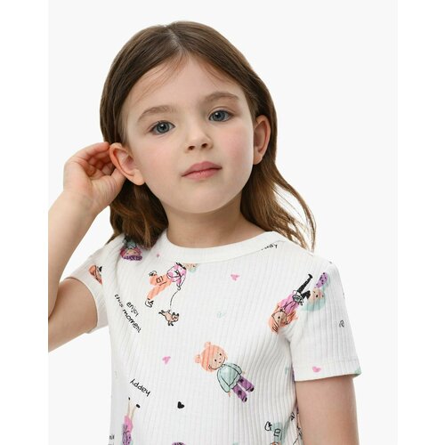 фото Футболка gloria jeans, размер 7-8л/128 (32), белый