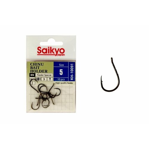 фото Крючки saikyo kh-10091 bn chinu bait holder №5 ( 1 упк. по 10 шт.)