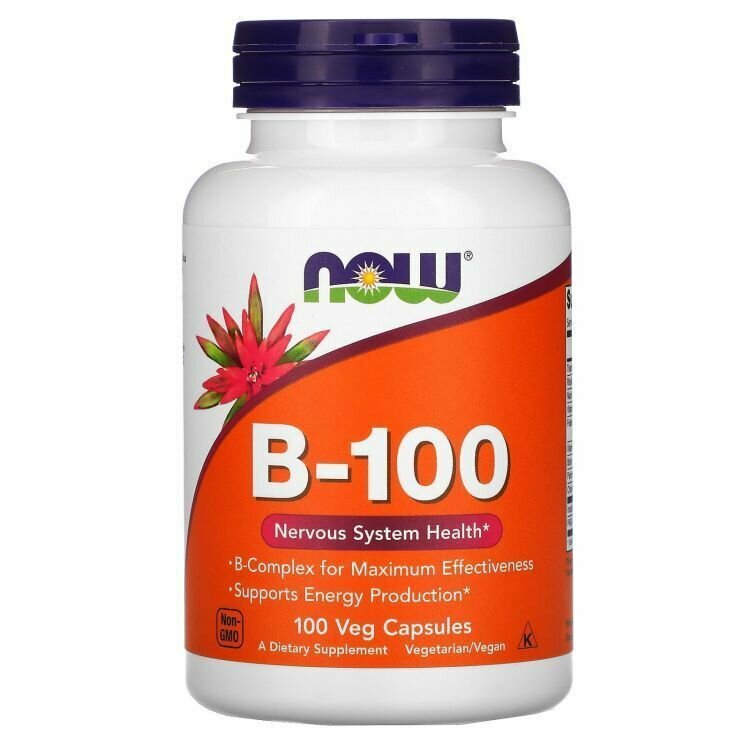 NOW B100 Б100 Комплекс Витаминов Группы Б 100 желатиновых капсул