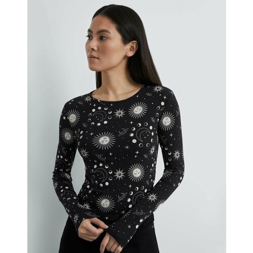 фото Лонгслив gloria jeans, размер xs (38-40), белый, черный