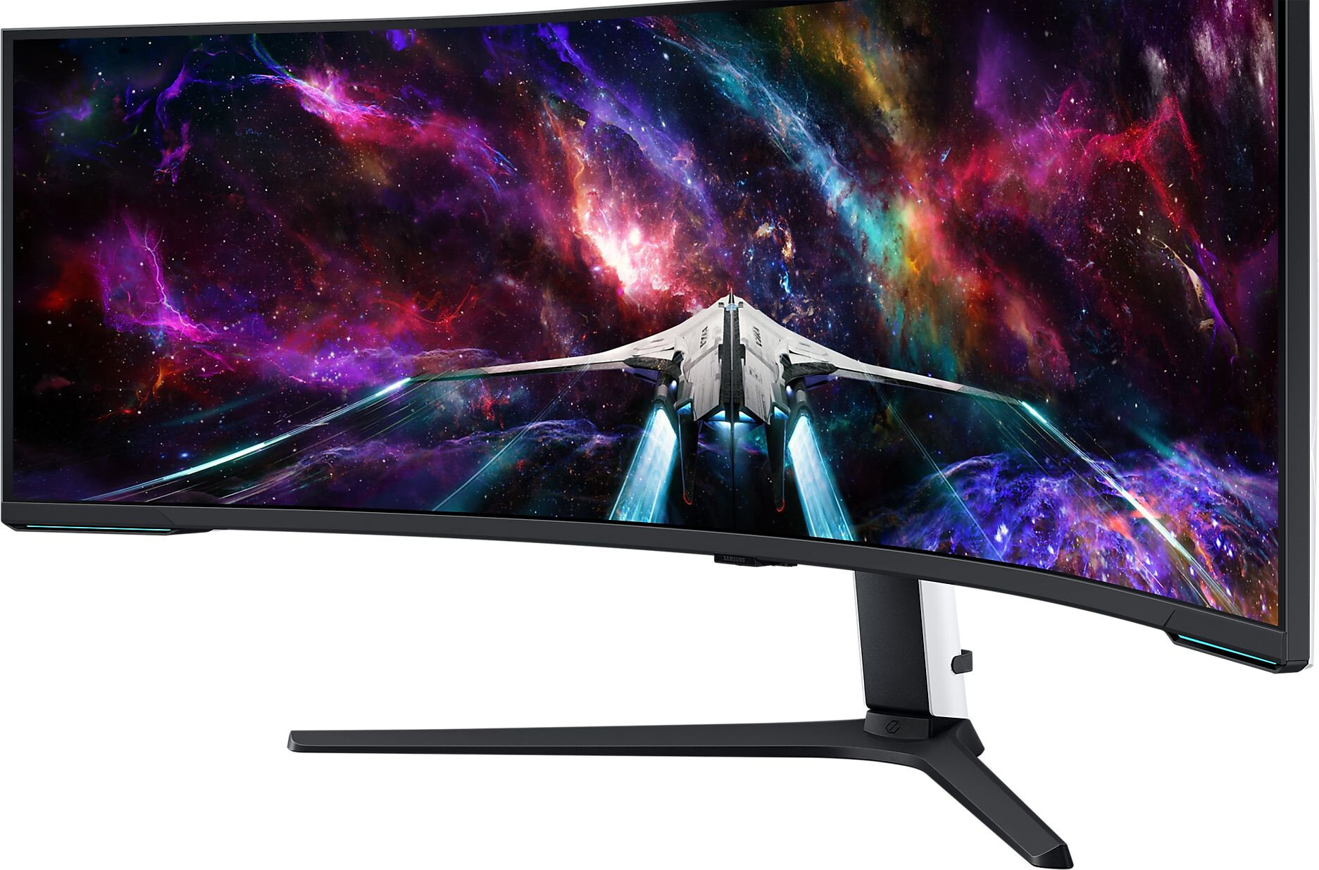 SAMSUNG Монитор Samsung 57" Odyssey Neo G9 S57CG952NI черный VA LED 32:9 HDMI полуматовая HAS Piv 420cd 178гр/178гр 7680x2160 240Hz FreeSync Premium Pro DP Dual UHD USB 19кг LS57CG952NIXCI