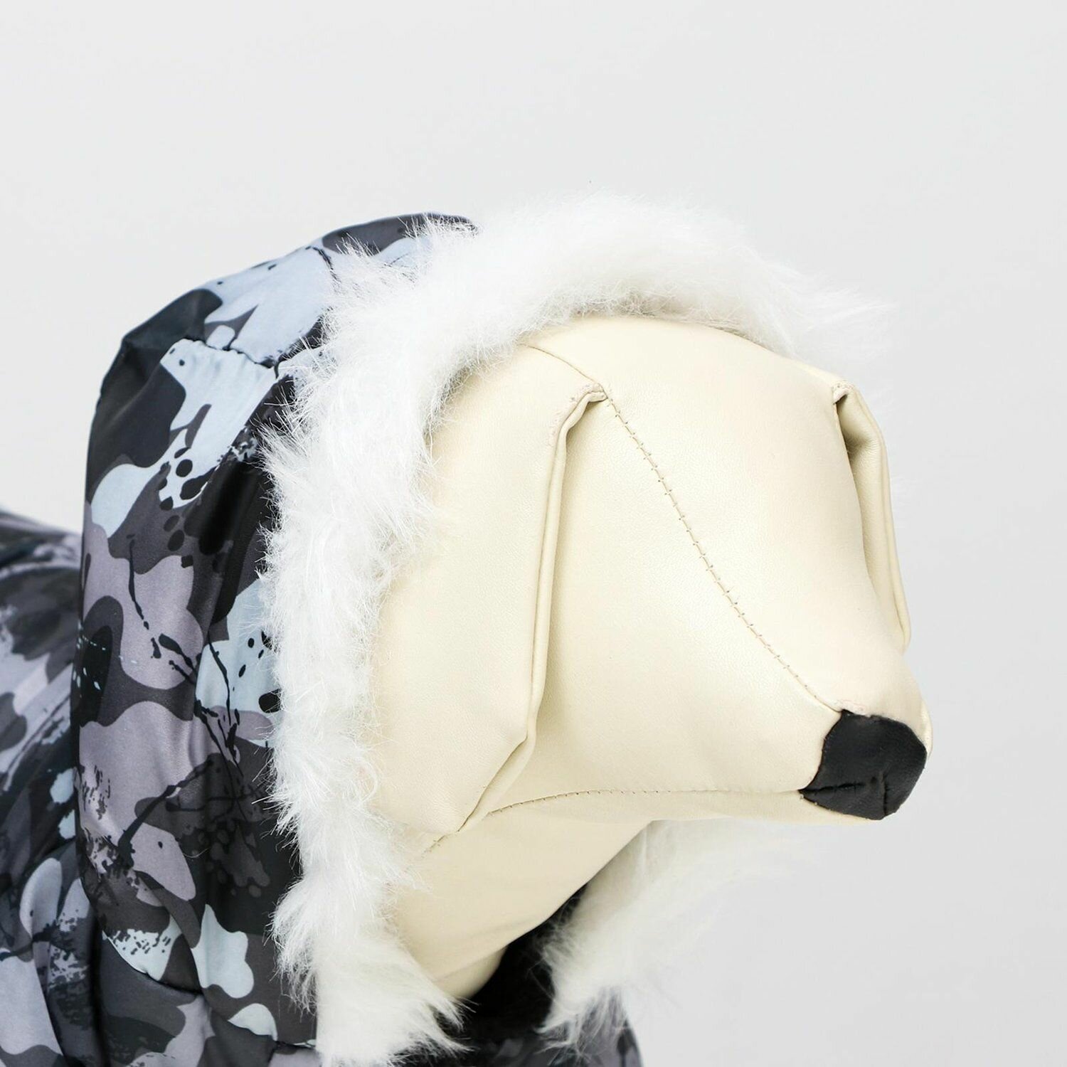 Куртка для собак Sima-Land с капюшоном и мехом размер М камуфляжная - фотография № 7