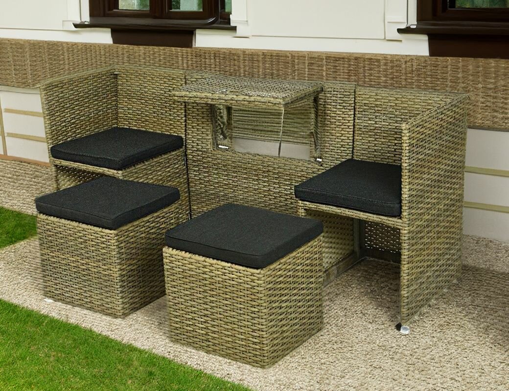 Мебель для балкона и лоджии цюрих, искусственный ротанг, 59x110x80 см, Kaemingk 840529