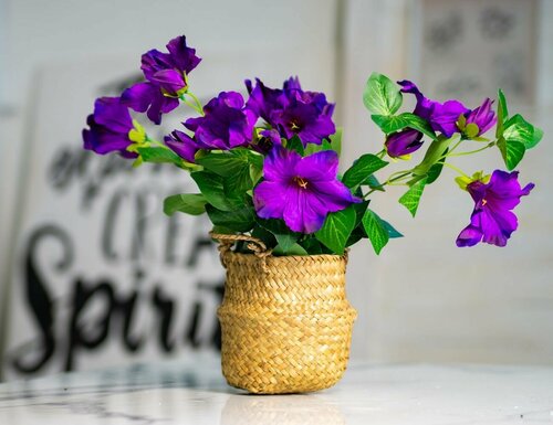 Искусственный цветок в горшке гибискус пурпурный, 35х20 см, Koopman International 317221240-4