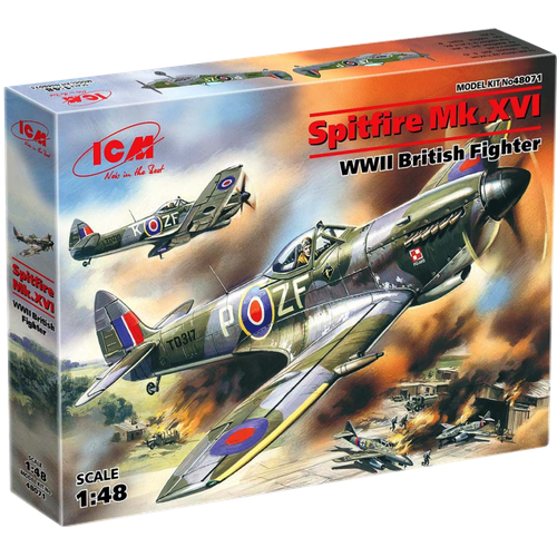 Сборная модель Спитфайр Mк XIV (1/48) 48071 ICM пилоты и техники ввс германии зимний вариант 1 48 48086