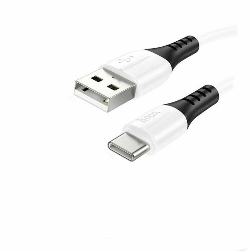 Кабель Hoco X82 для смартфона, USB - Type-C, 1 м, 3A, цвет белый, 1 шт кабель hoco x53 angel usb type c 1 м 1 шт черный