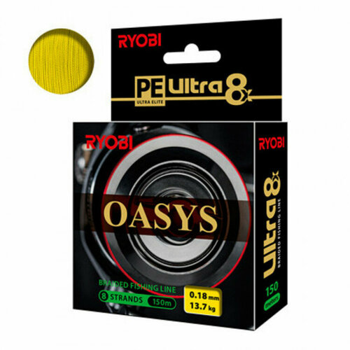 шнур ryobi oasis yellow 0 18mm 150m Шнур RYOBI OASIS Yellow 0,18mm 150m