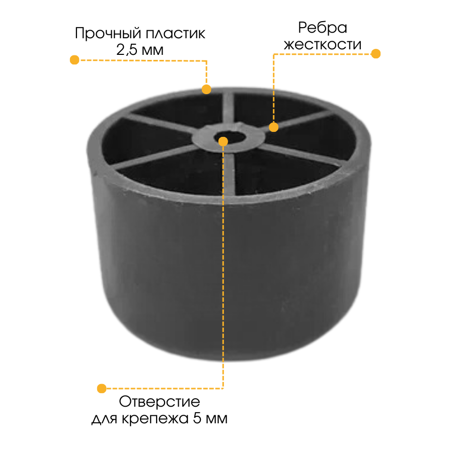 Ножки для мебели тумбы дивана кровати опора мебельная 38х25 мм 4 шт - фотография № 2