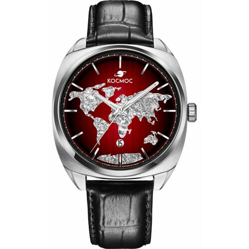 Наручные часы Космос Наручные часы Космос, D 113.11.35, красный, серебряный