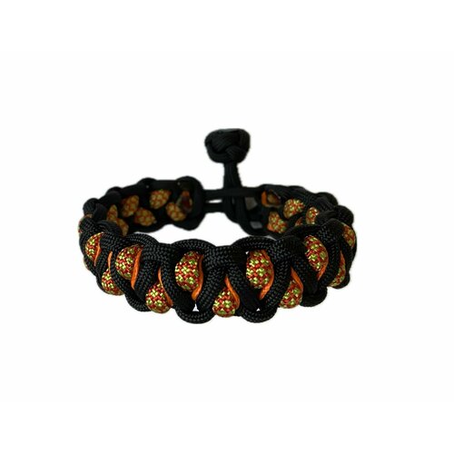 фото Славянский оберег, плетеный браслет "око дракона", 1 шт., размер 8.5 см, размер one size, диаметр 8.5 см, красный, зеленый sunny street