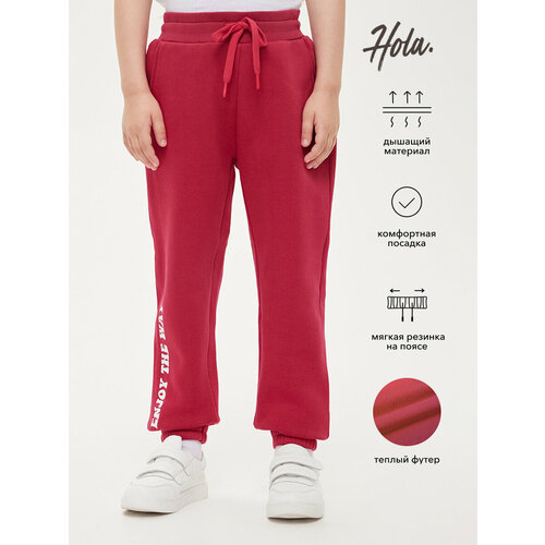 фото Брюки hola, размер 146, фуксия