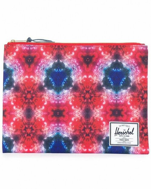 Сумка клатч Herschel, фактура тиснение, красный, синий