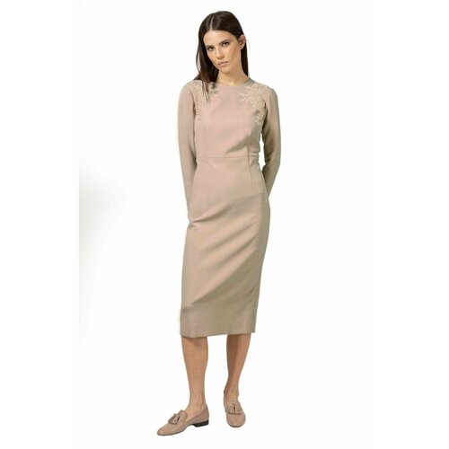 Платье MASTERSUIT, размер 42-44, бежевый
