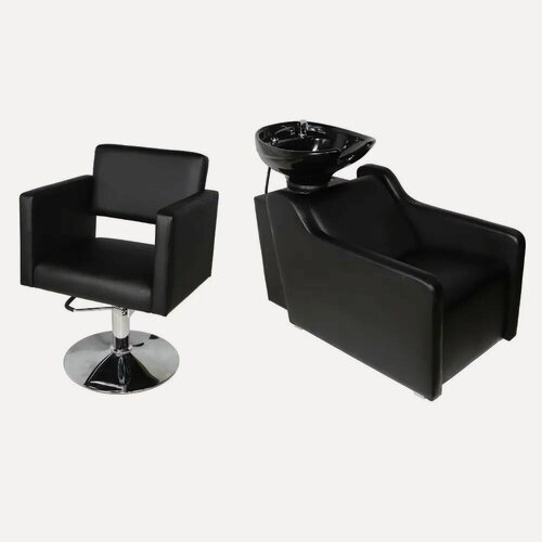 Изображение товара Парикмахерский комплект Кубик I, диск, раковина средняя черная