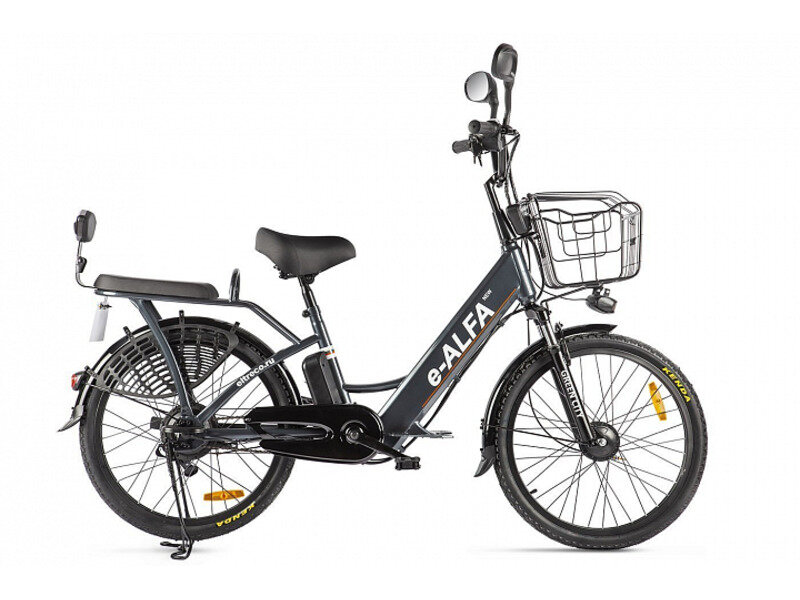 Электровелосипед Eltreco Green City e-Alfa New, год 2024, цвет Серебристый-Черный