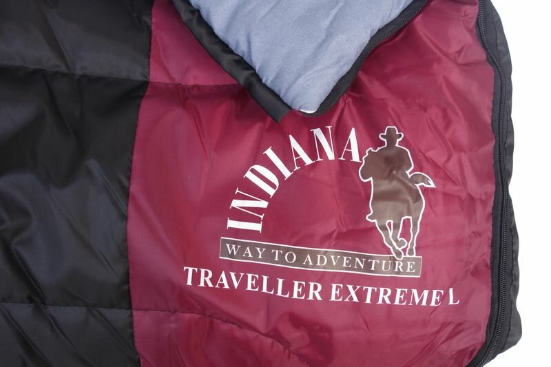 Спальный мешок Traveller Extreme R/L-zip одеяло с подголовником INDIANA, сиреневый/синий, размер: левый