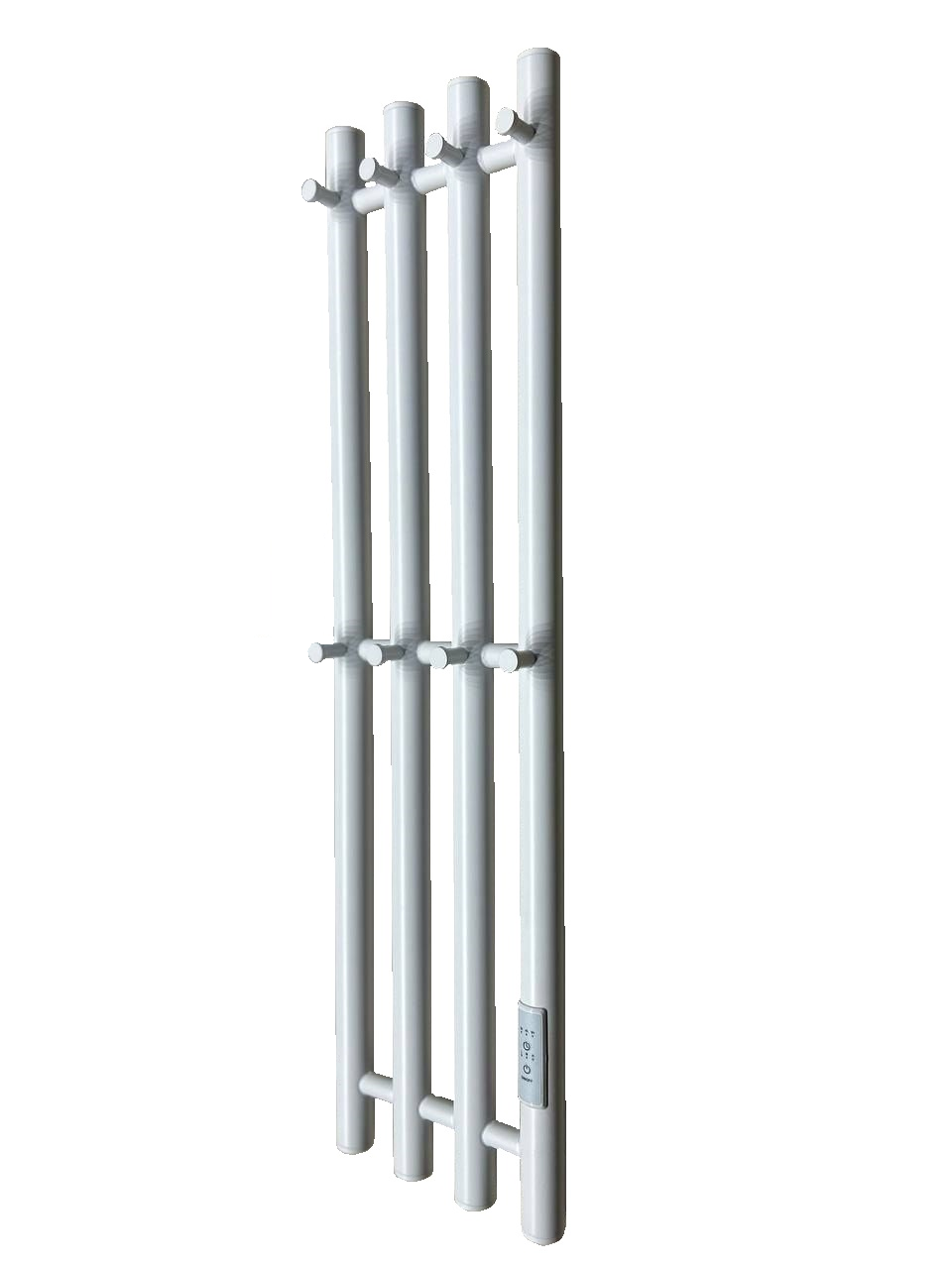 Электрический полотенцесушитель Inaro 4, высота 80 см, ширина 21 см, 8 крючков, цвет белый матовый