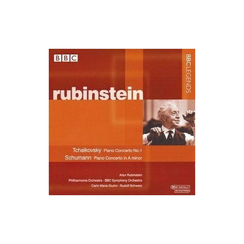 AUDIO CD TCHAIKOVSKY, P.I: Piano Concerto No. 1 / SCHUMANN, R: Piano Concerto (Rubinstein, Glulini, R. Schwarz) (1957, 1961)