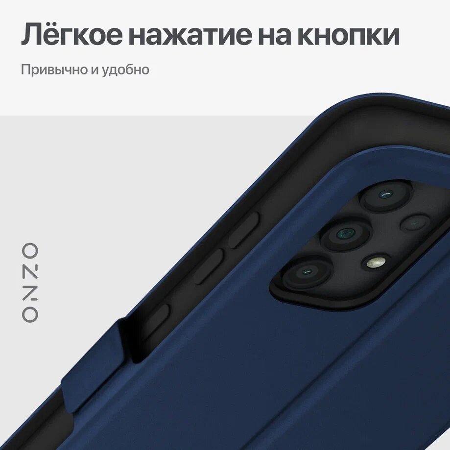 Чехол на Samsung Galaxy A32 синий / Книжка на Самсунг Гэлакси А32 с отделением для карт — фото 1