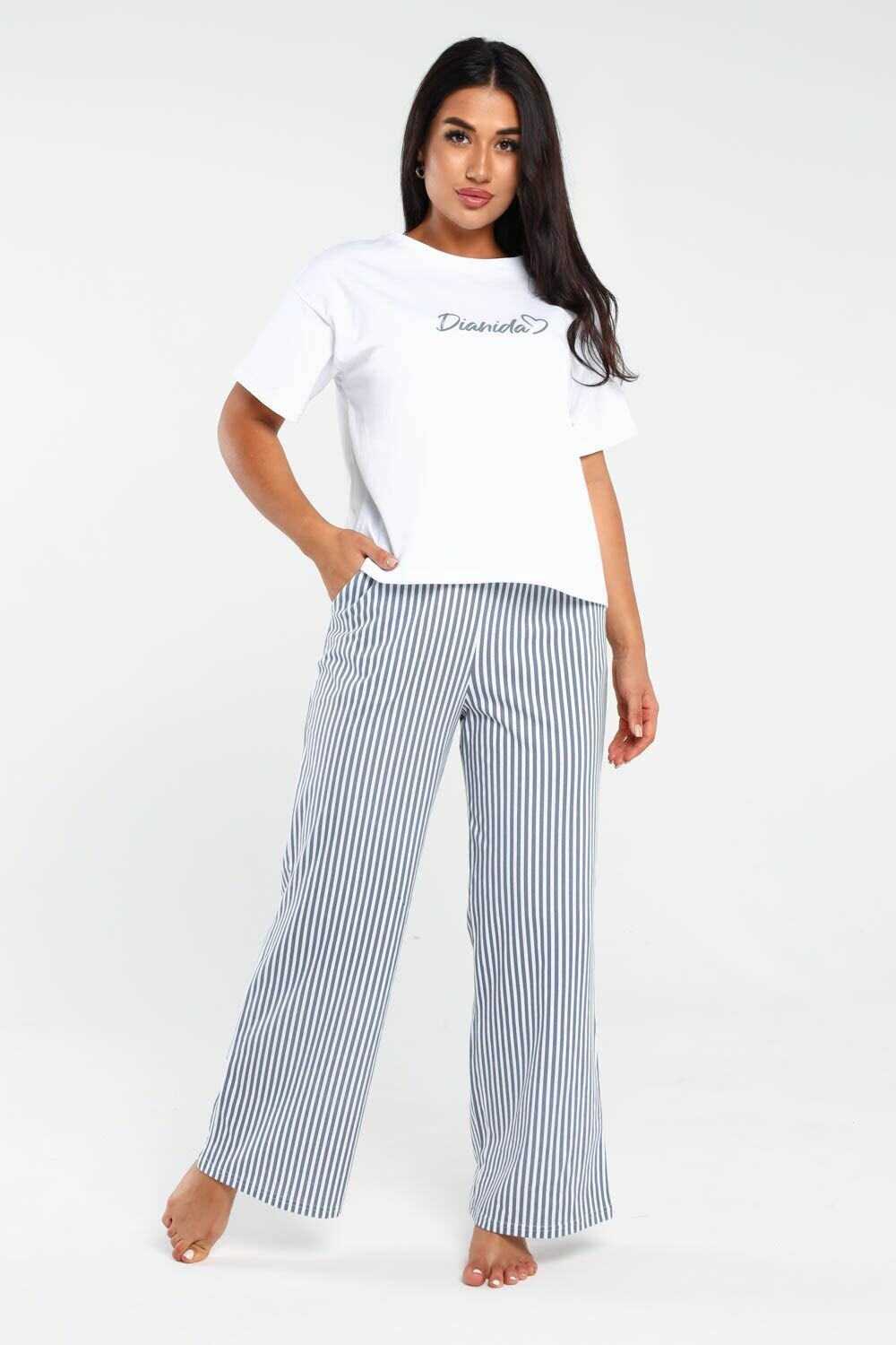 Пижама DIANIDA М-799 размеры 44-54 (48, светло-серый) - фотография № 2