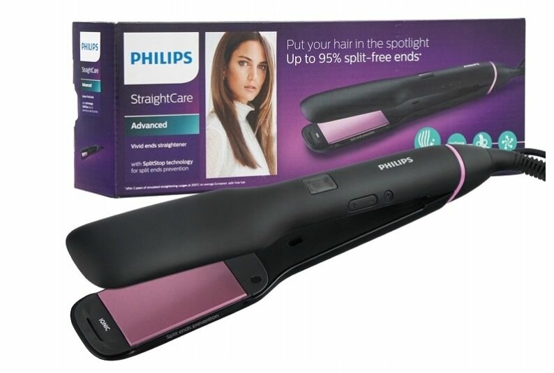 Выпрямитель для волос Philips Straight Care BHS676/00, черный - фотография № 2