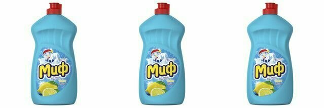 Миф Средство для мытья посуды Лимонная свежесть 500мл 3 шт