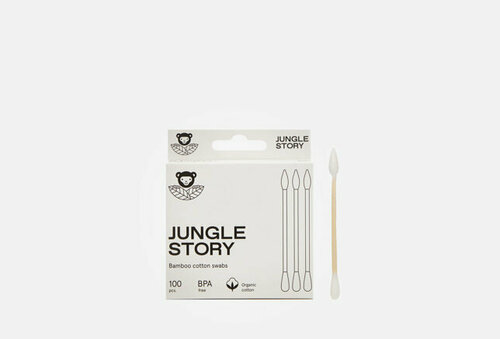 Ватные палочки Bamboo cotton buds White 2 side different