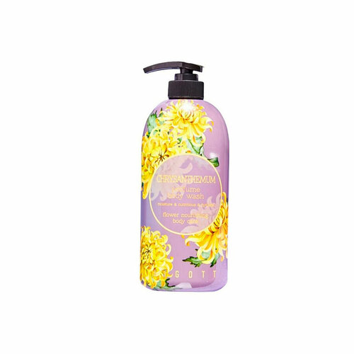 гель для душа jigott гель для душа парфюмированный гибискус hibiscus perfume body wash Гель для душа парфюмированный с экстрактом хризантемы, 750 мл - 2 шт, Chrysanthemum Perfume Body Wash, Jigott, 8809541282089
