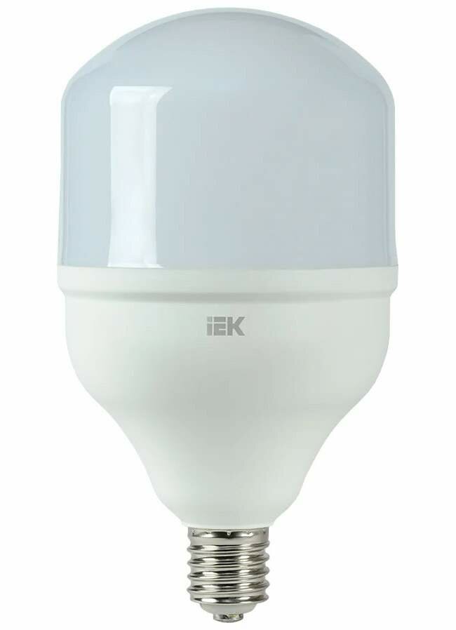 Лампа светодиодная IEK E40 65 Вт цилиндр матовый 5850 лм, нейтральный белый свет - фото №4