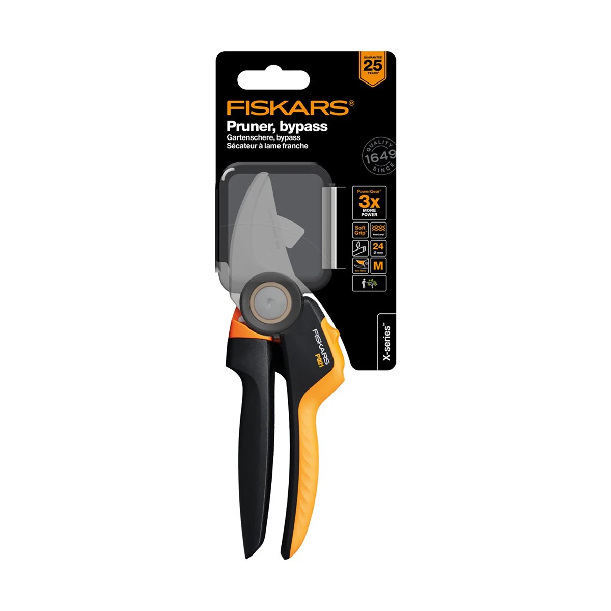 Секатор плоскостной Fiskars PowerGear P921 черный/оранжевый (1057173) - фото №14