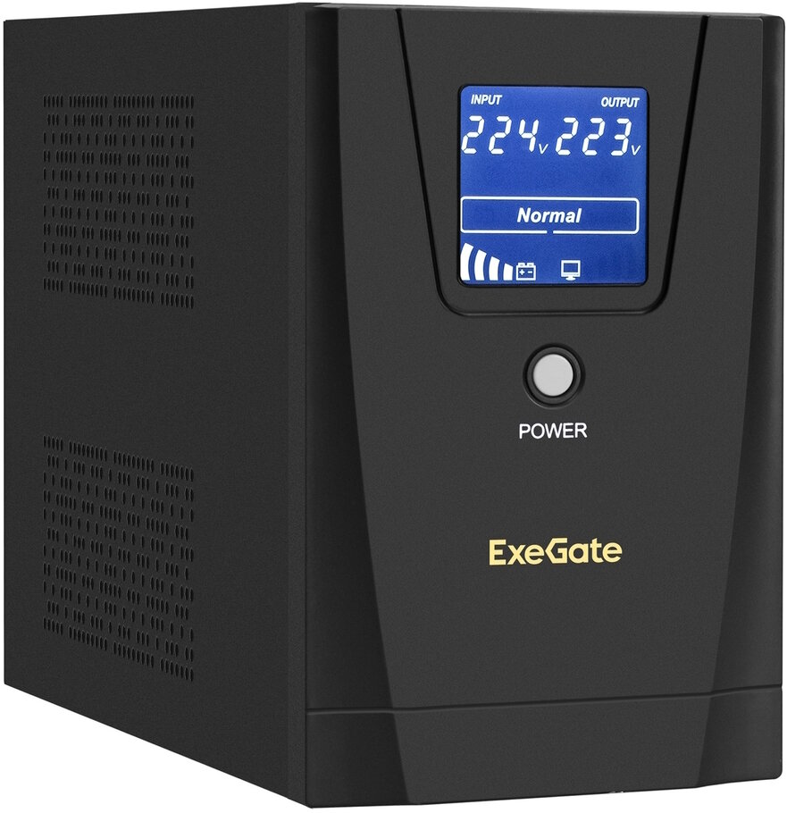 ИБП ExeGate SpecialPro Smart LLB-1500. LCD. AVR.2SH.3C13 <1500VA/950W, LCD, AVR, 2*Schuko+3*C13, металлический корпус, Black>