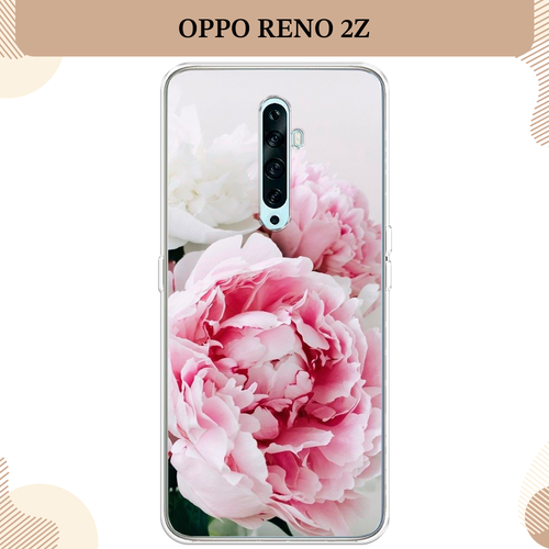 Силиконовый чехол Розовые и белые пионы на Oppo Reno 2Z / Оппо Reno 2Z силиконовый чехол на oppo reno 2z оппо рено 2z розовые пионы на черном