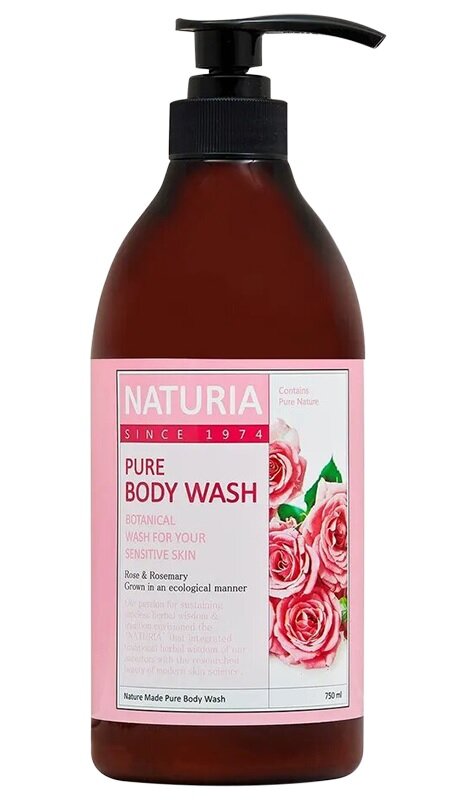 EVAS Naturia~Смягчающий гель для душа с розой и розмарином~Naturia Pure Body Wash Rose & Rosemary