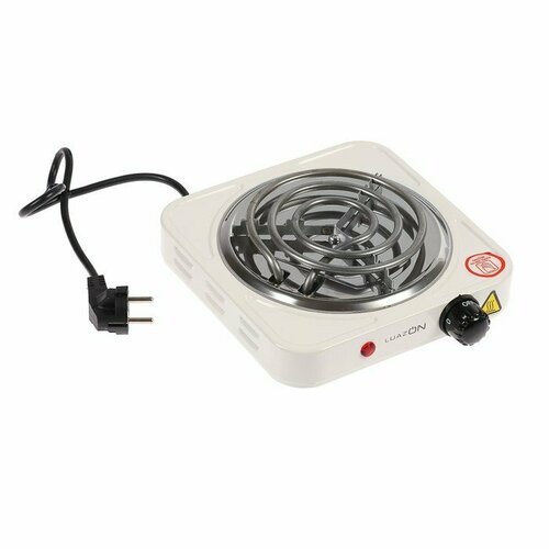 Плитка электрическая Luazon LHP-001 1 конфорка 1000 Вт нагреватель спираль белая комплект из 2 шт 245100₽