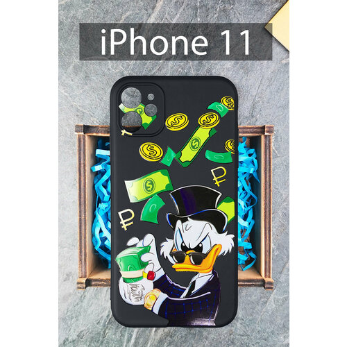 Силиконовый чехол Макдак кидает бабки для iPhone 11 / Айфон 11