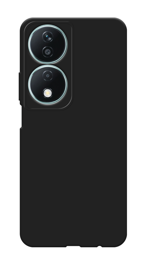 Матовый силиконовый чехол на Honor X7B / Хонор X7B с защитой камеры, черный