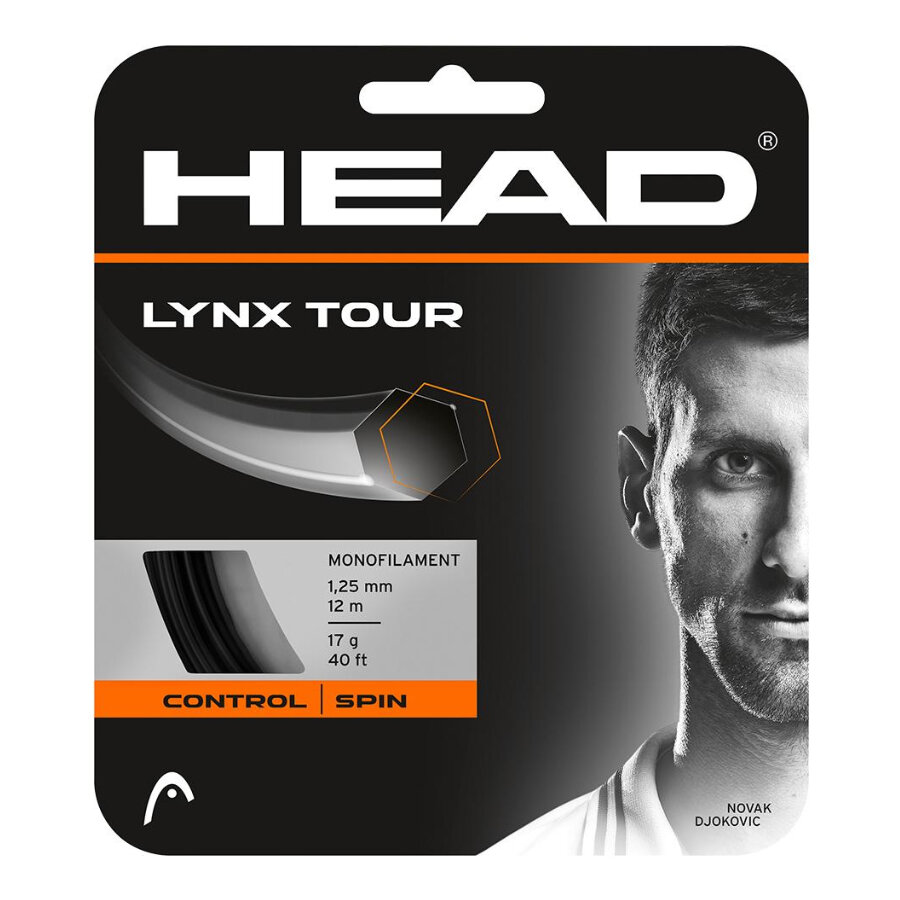 Струна для тенниса HEAD 12m Lynx Tour, Black, 1.30