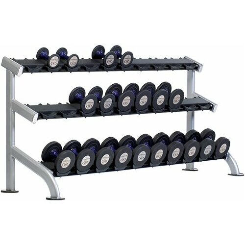 Трехъярусная стойка для гантелей TUFFSTUFF Proformance Plus 3-Tier Tray Dumbbel Rack PPF-754 стойка на 10 пар гантелей 2 х ярусная eragym two tier dumbbell rack ptt0265