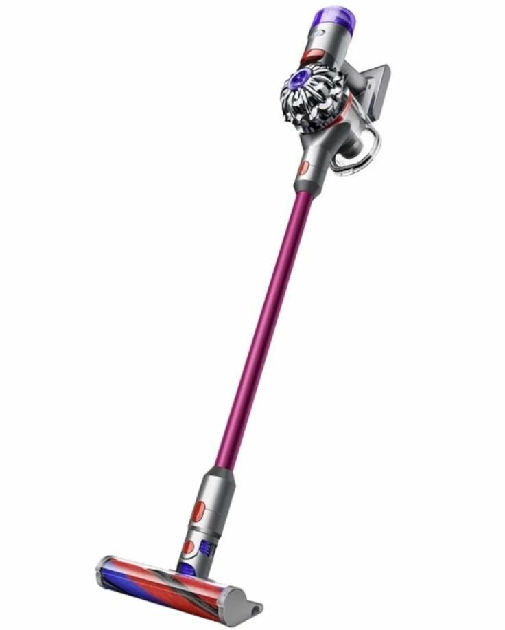 Пылесос Дайсон V8 Slim Fluffy Extra, Fuchsia/Nickel