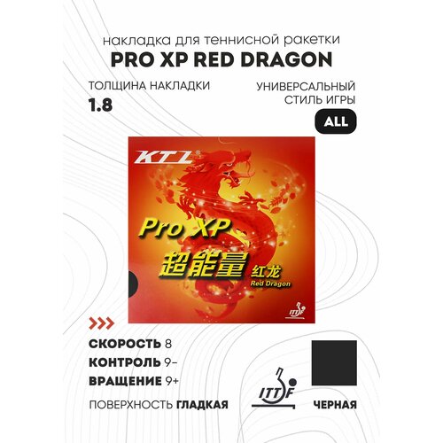 фото Накладка ktl pro xp red dragon (цвет черный, толщина 1.8) lkt