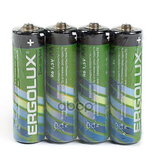 Батарейка Солевая Ergolux Zinc-Carbon Aa 1,5V R6sr4 ERGOLUX арт. R6SR4