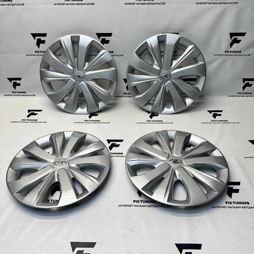 Колпаки на колеса 15, комплект 4шт на штампованные диски R15 Лада Веста NG / Гранта FL / Приора / Калина / Ларгус