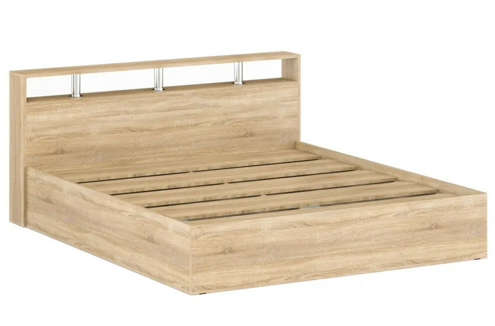 Кровать "СВК Камелия" 180 х 200 см с основанием, дуб сонома