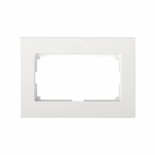 Рамка для двойных розеток Werkel Stark, цвет белый рамка для двойных розеток werkel stark цвет белый набор из 2 шт