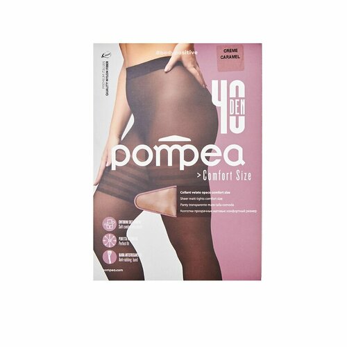 фото Колготки pompea, 40 den, размер xl, бежевый